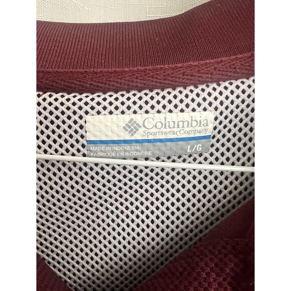 Columbia Maroon Casual Button Down Shirt - Picture 3 of 6